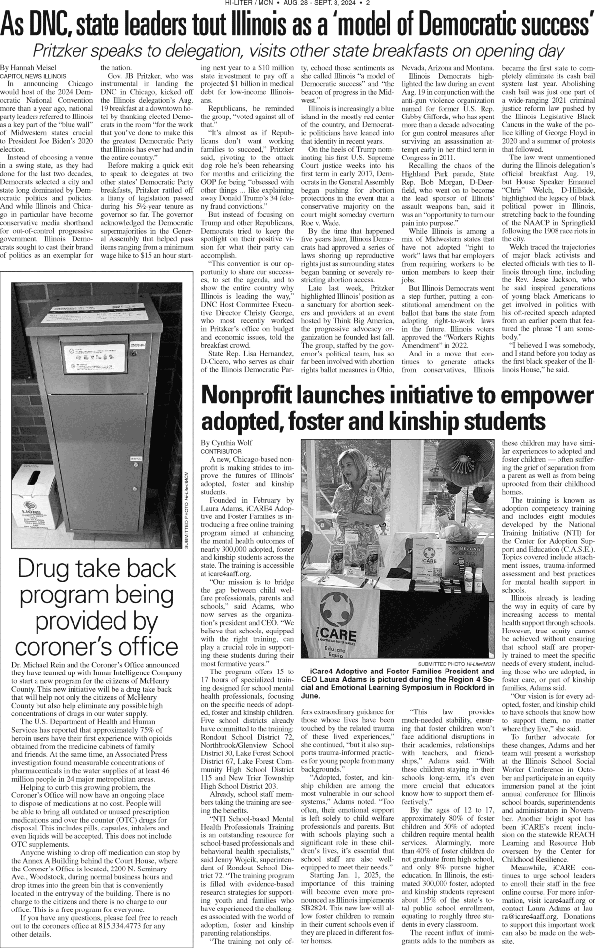 Hi-Liter Illinois coverage of iCARE Adoptive And Foster Families, August 28, 2024