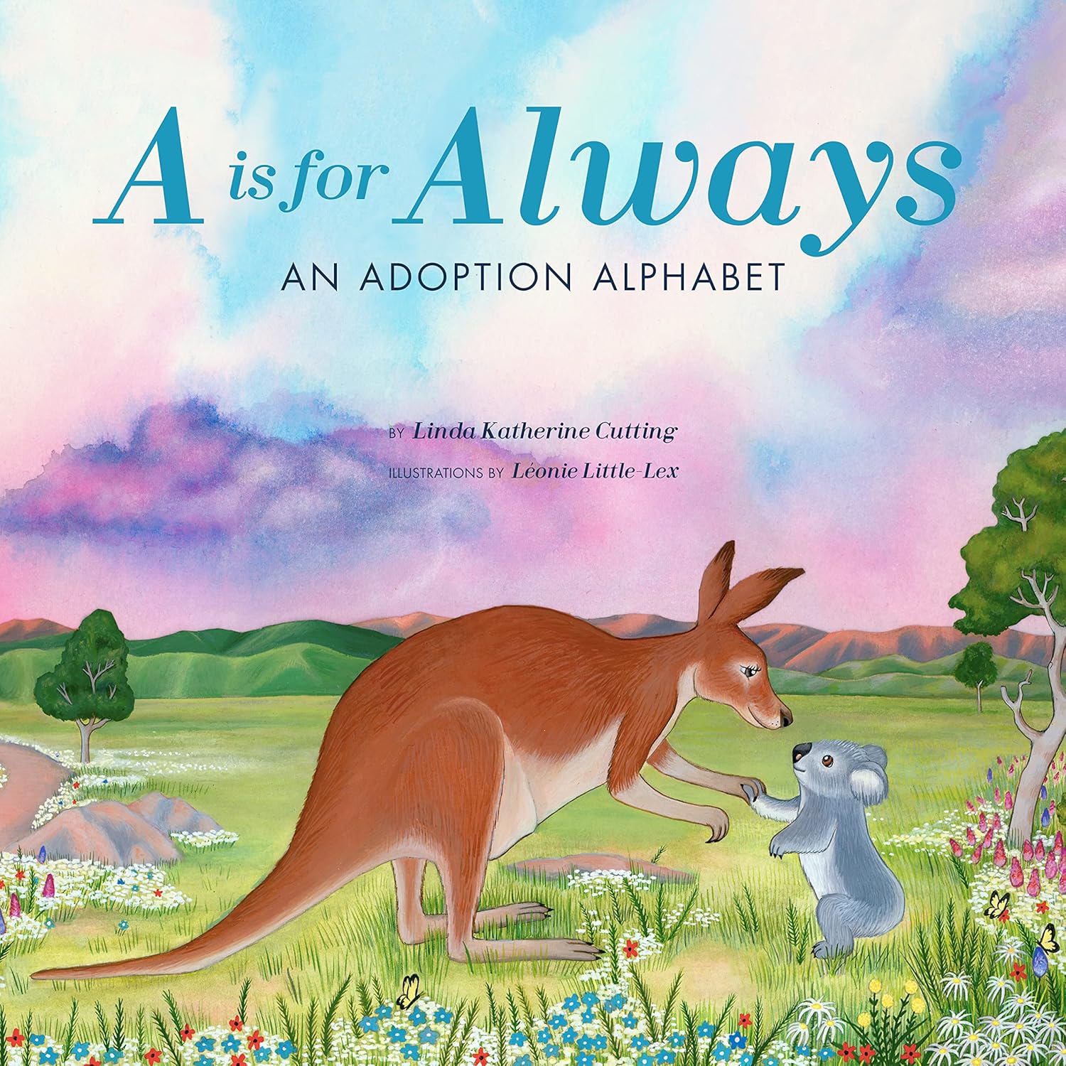 Book cover for 'A Is for Always: An Adoption Alphabet' by Linda Cutting, showing gentle, rhyming alphabet illustrations that highlight adoption concepts from A to Z.
