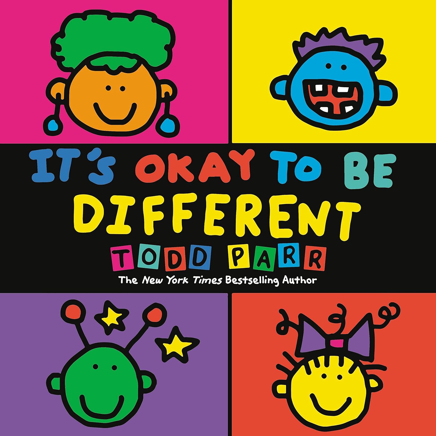 Book cover for 'It's Okay to Be Different' by Todd Parr, featuring signature bold pop-art colors that celebrate individuality and acceptance.